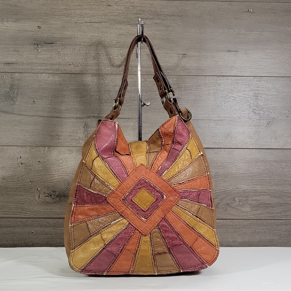 Nine West Vintage America Collection Boho Patchwork Leather Bag